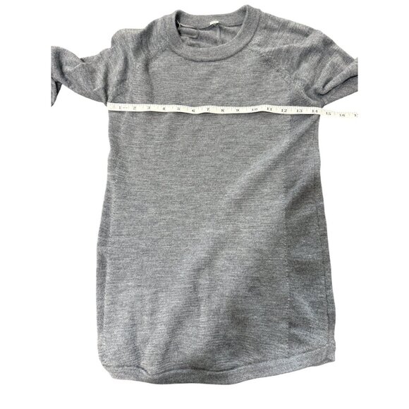 Lululemon Sit In Lotus Sweater Merino Wool Grey Long Sleeve Crew Neck Top XS - Picture 6 of 7